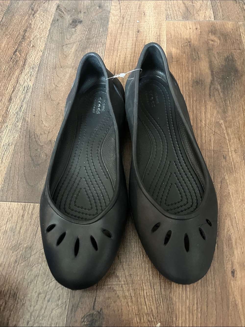 Crocs Classic Black Women's Slip-On Flats size w 8